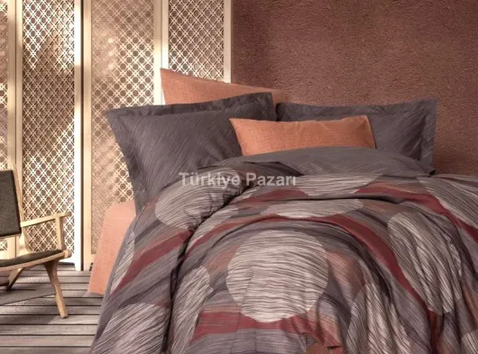 Modeline Ranforce Nevresim Takımı Çift Kişilik Nitsa Lacivert