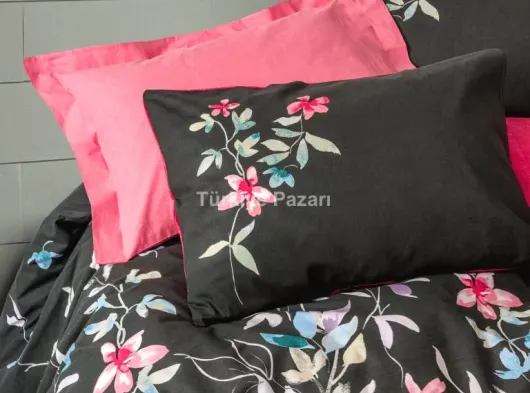 Feminen Çift Kişilik Nevresim Takımı Merlin Pembe