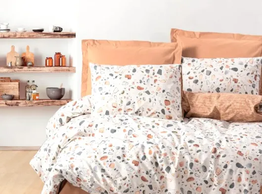 Minimal Çift Kişilik Nevresim Takımı Oniks Karamel