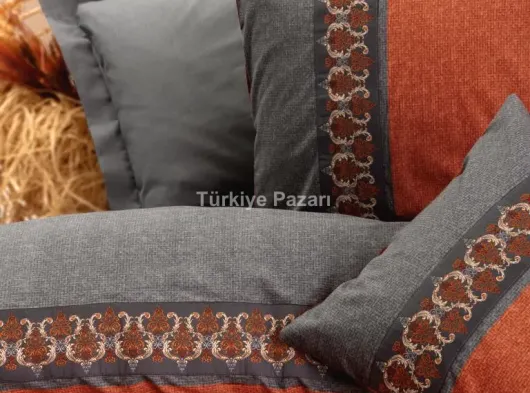 Çift Kişilik Nevresim Takımı Tamaya Kiremit