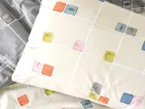 Plaid Çift Kişilik Nevresim Takımı Somon