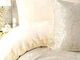 Cotton Keten Çift Kişilik Nevresim Takımı Kaneli