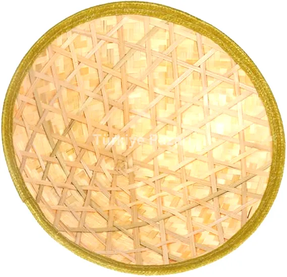 Naturel Renk Cambodia Kambiyalı Vietnam Şapkası PVC Hasır