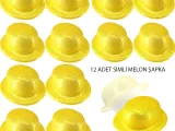 Altın Renk Simli Melon Yuvarlak Parti Şapkası 12 Adet