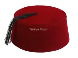 Bordo Renk Osmanlı Fesi Yetişkin Boy