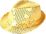 Disko Star Altın Gold Payetli Fötr Şapka Yetişkin Boy