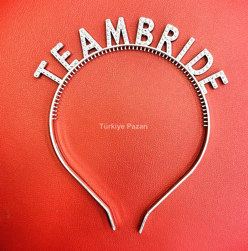 Gümüş Renk Team Bride Taç Plastik – Gelin ve Nedime Tacı