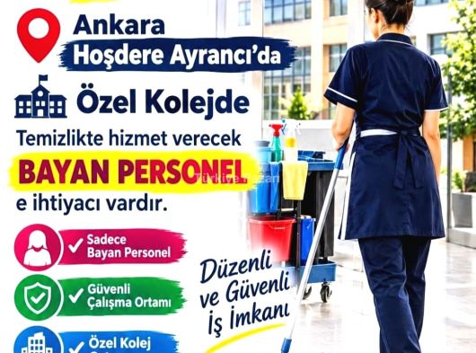 Temizlik personeli aranmaktadır