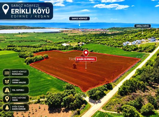 Erikli köyü satılık deniz göl manzaralı tarla