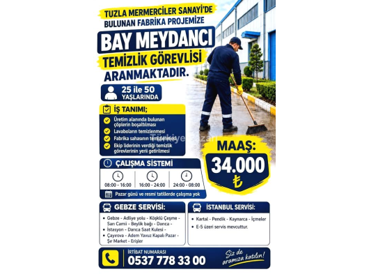 Makine Sıvı Dolum Operatörü” aramaktayız.