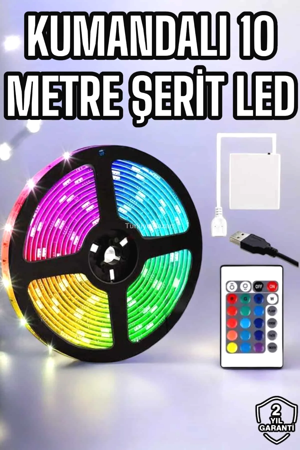 Smart Şerit Led TV Arkası Renkli Kumandalı 10 Metre
