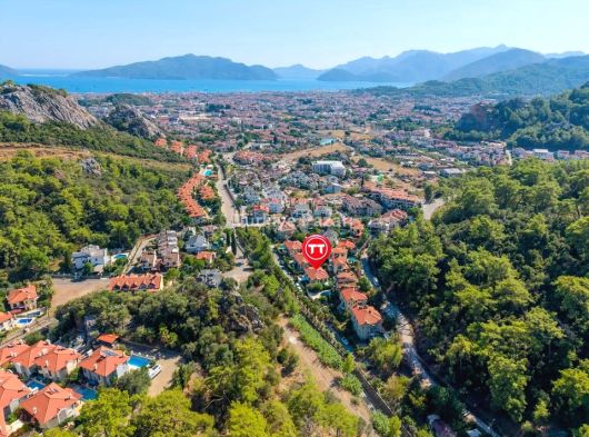 Marmaris Armutalan Camiavlu Doğa İçinde Satılık 3+1 İkiz Villa