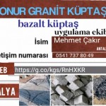 Mehmet Çakır granit küp taş bazalt küp taş uygulam